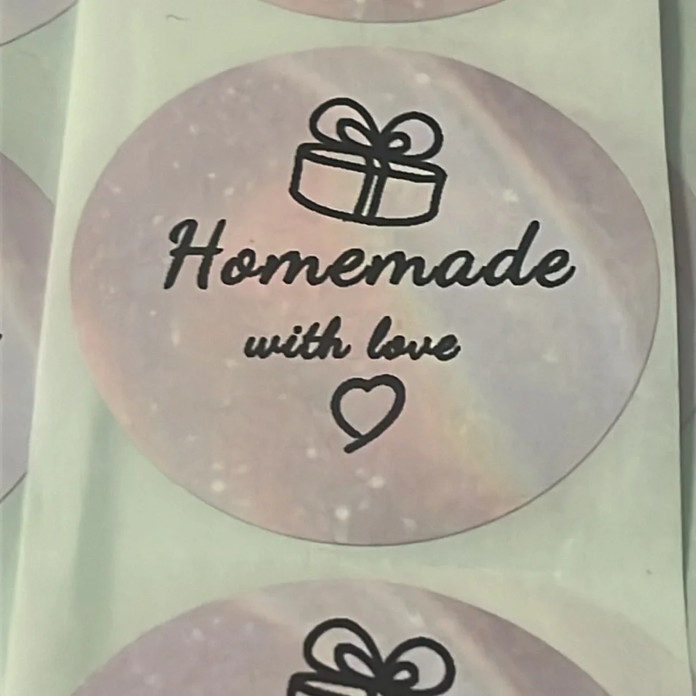 Homemade With Love 2” Stickers Hand Crafted